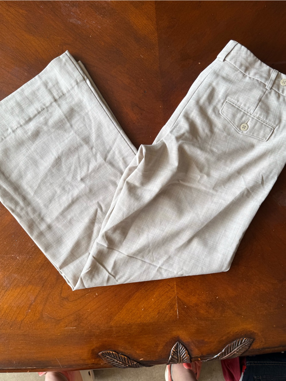 Express Design Studios Beige Tailored Dress Pants